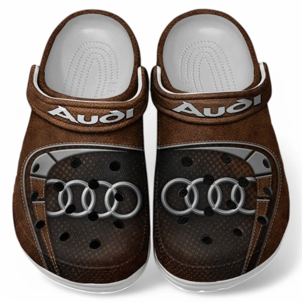 Audi Crocs Sandals For Men Women, Gift For Audi Fan CAR177031425564 - Brown
