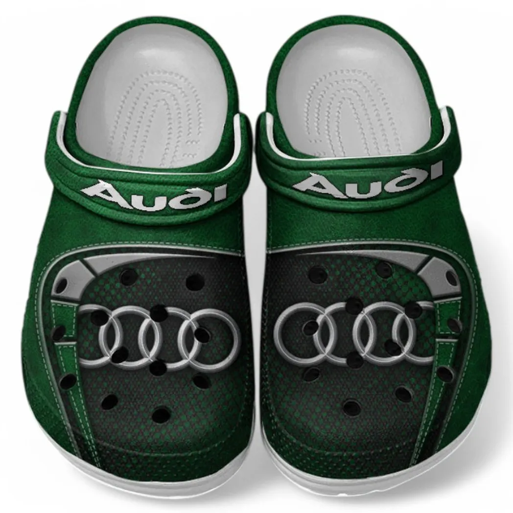 Audi Crocs Sandals For Men Women, Gift For Audi Fan CAR177031425564 - Green