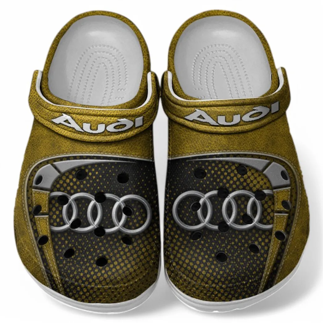 Audi Crocs Sandals For Men Women, Gift For Audi Fan CAR177031425564 - Yellow