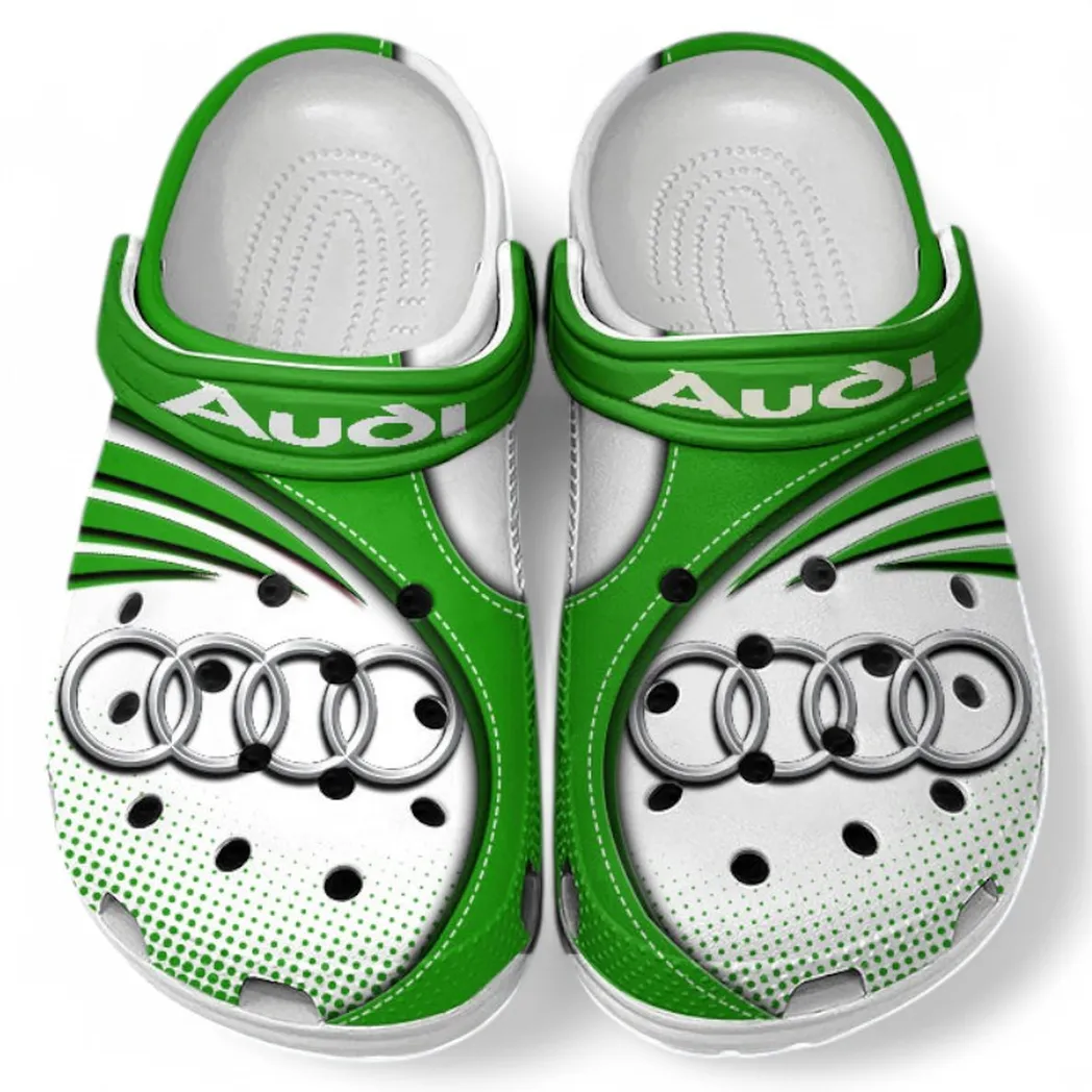 Audi Crocs Sandals For Men Women, Gift For Audi Fan CAR181031525697 - Green