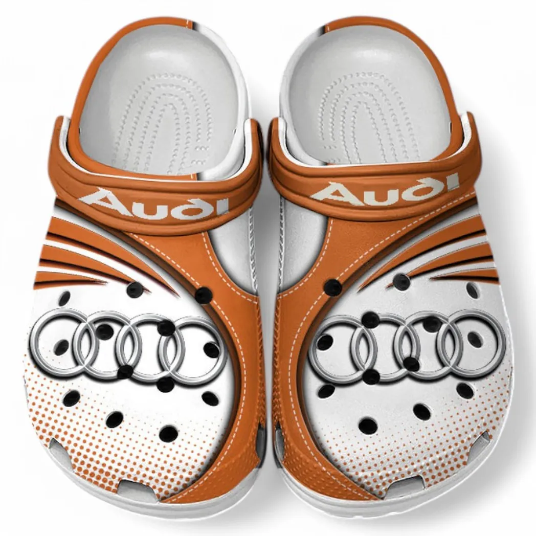 Audi Crocs Sandals For Men Women, Gift For Audi Fan CAR181031525697 - Orange