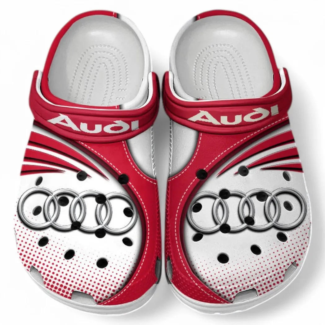Audi Crocs Sandals For Men Women, Gift For Audi Fan CAR181031525697 - Red