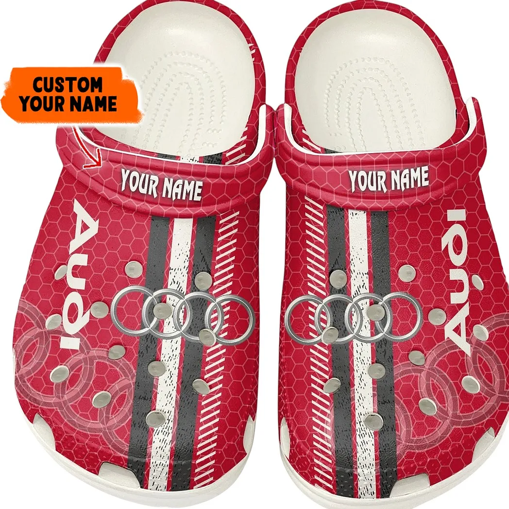 audi crocs shoes gift for audi lovers birthday gift for husband boyfriend car82022025560 white