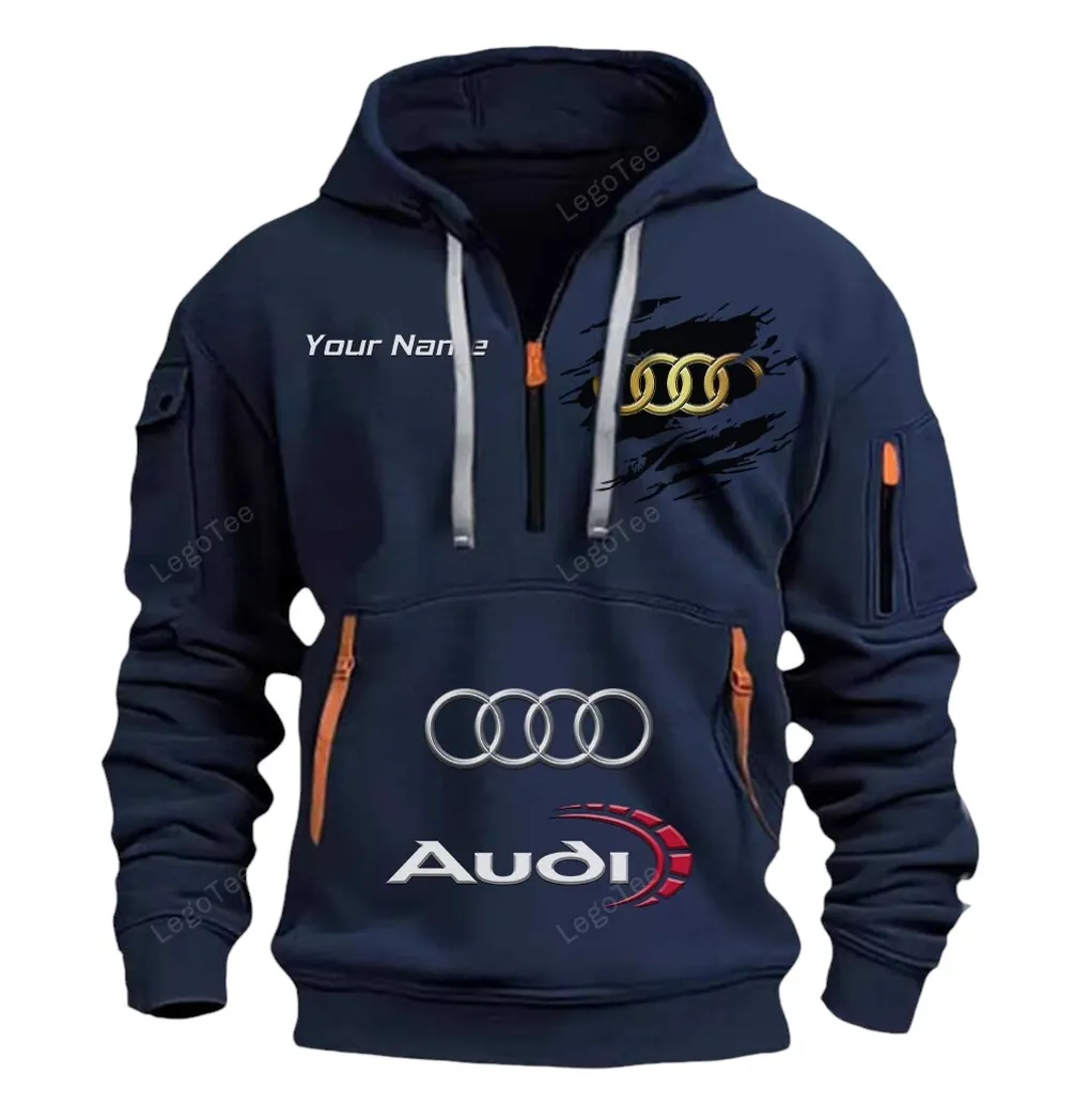 audi half zip hoodie car113021425777 best gift for him husband boyfriend navy ccupw
