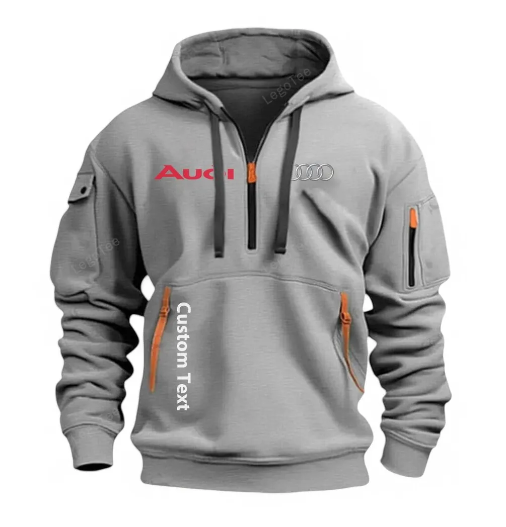 audi half zip hoodie for men gift for him husband boyfriend gray car112021425555 2 wwqew
