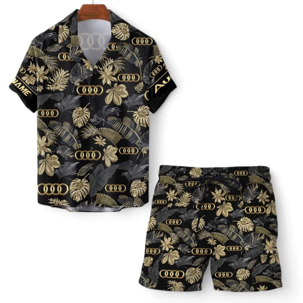 Audi Hawaiian Shirt Set For Men, Gift For Audi Lovers, Gift For Him, Husband, Boyfriend CAR139021125126-1