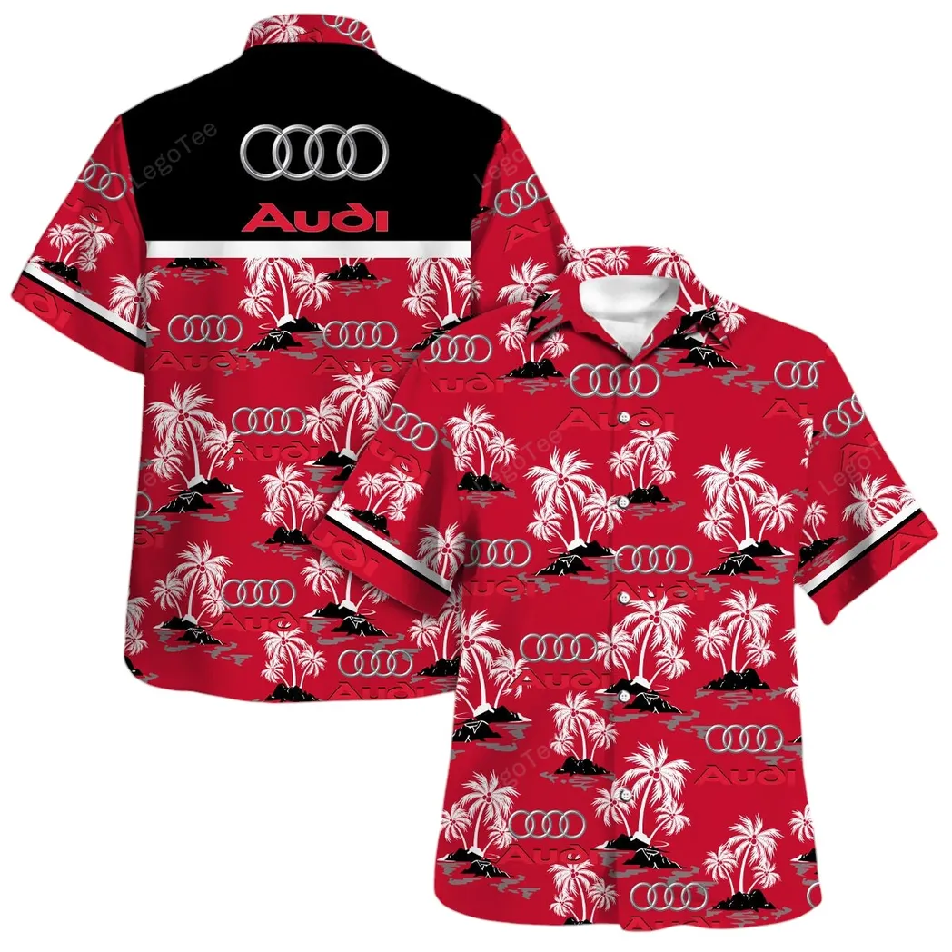 audi hawaiian shirt set for men gift for audi lovers gift for him husband boyfriend car144021125459 1 nooq5