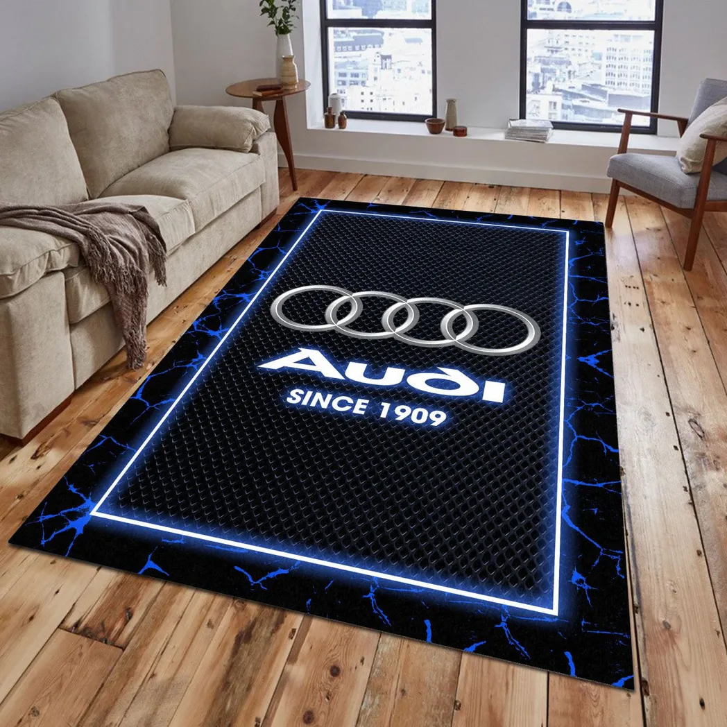 audi rug gift for audi lovers gift for him husband boyfriend car5202192502 blue pr2uh