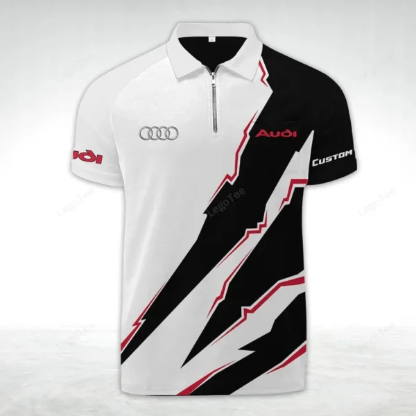 audi zipper polo shirt gift for audi lovers gift for gift for him husband boyfriend car128021025012 a98vy