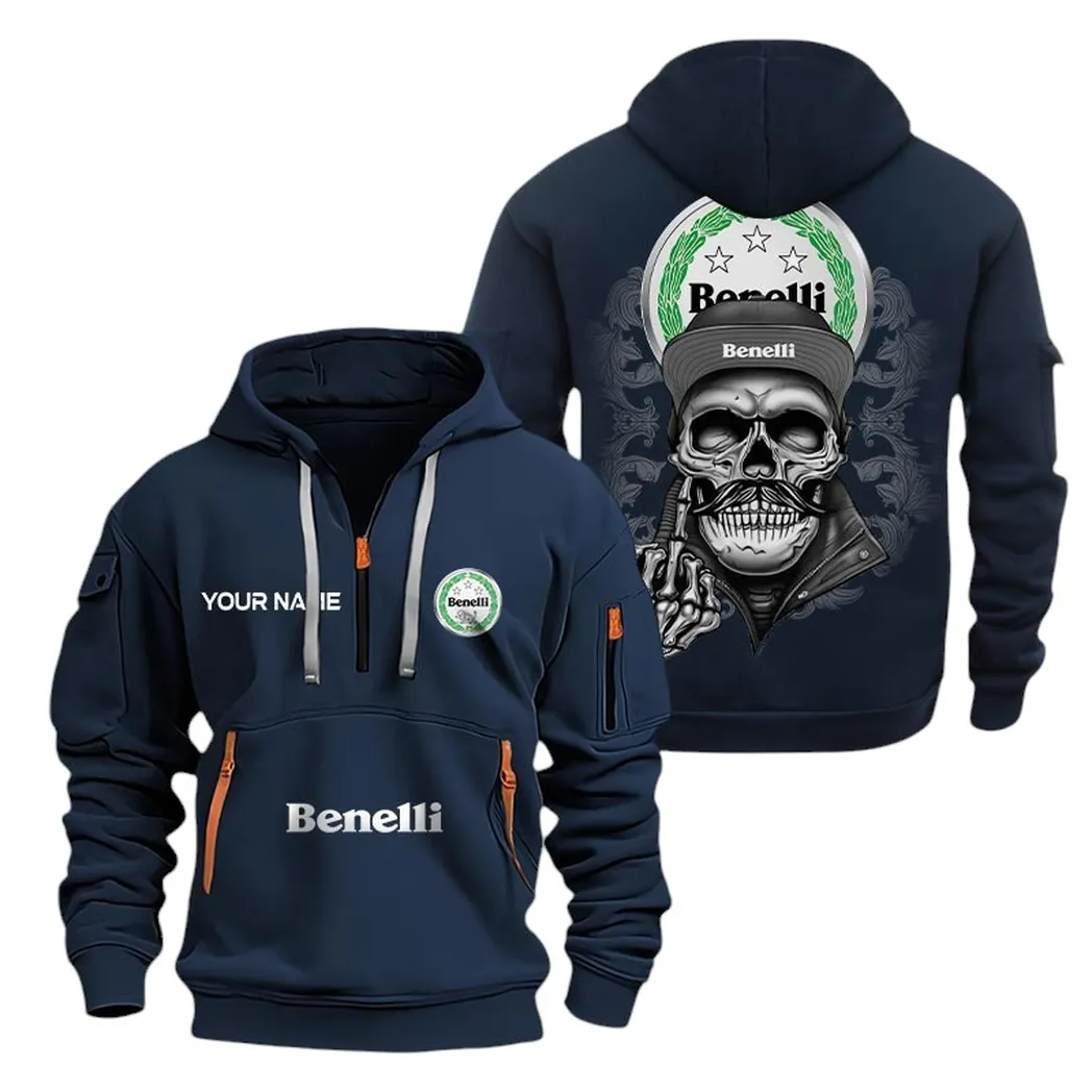 benelli half zip hoodie for men gift for benelli fan car166022625206 navy
