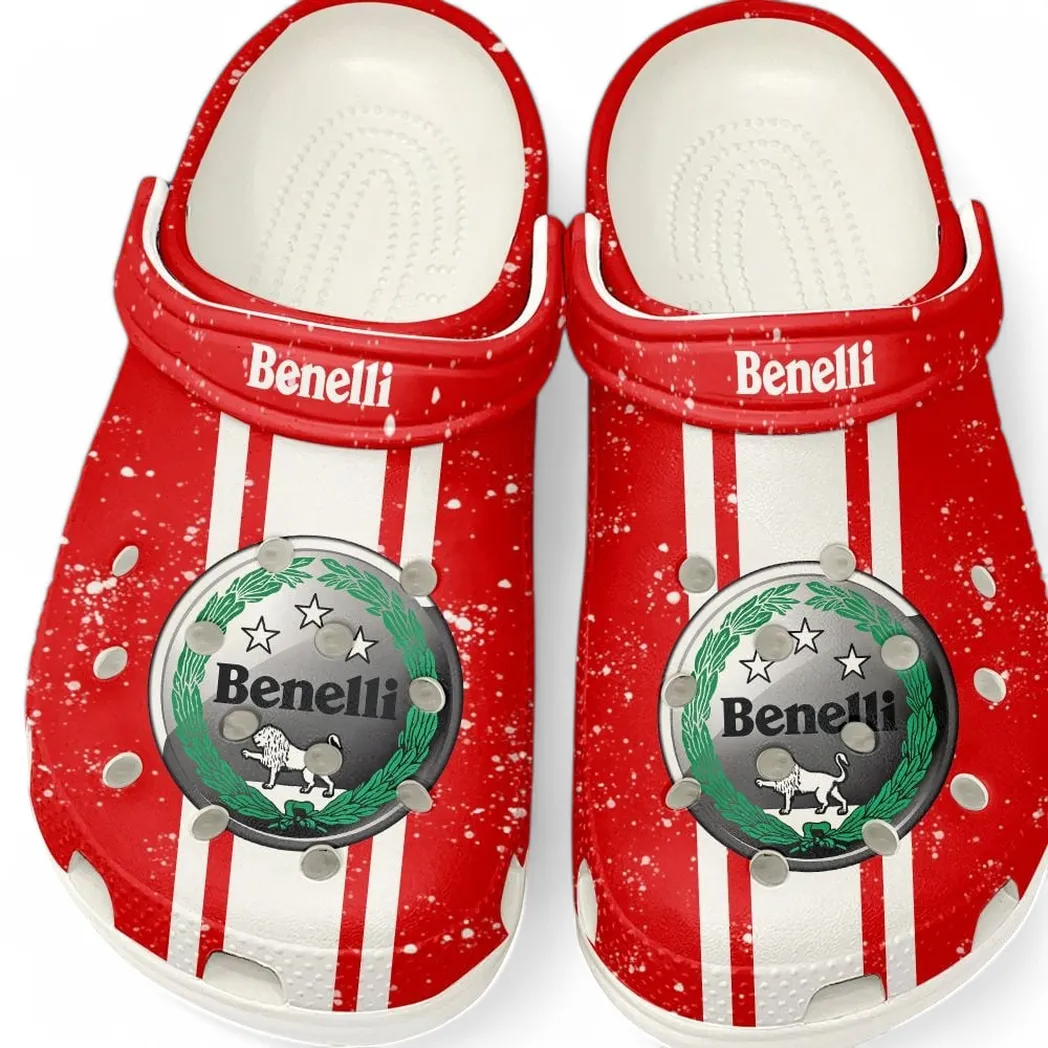 Benelli Red Crocs, Gift For Benelli Lovers, Gift For Him, Husband, Boyfriend CAR62022025128 - White