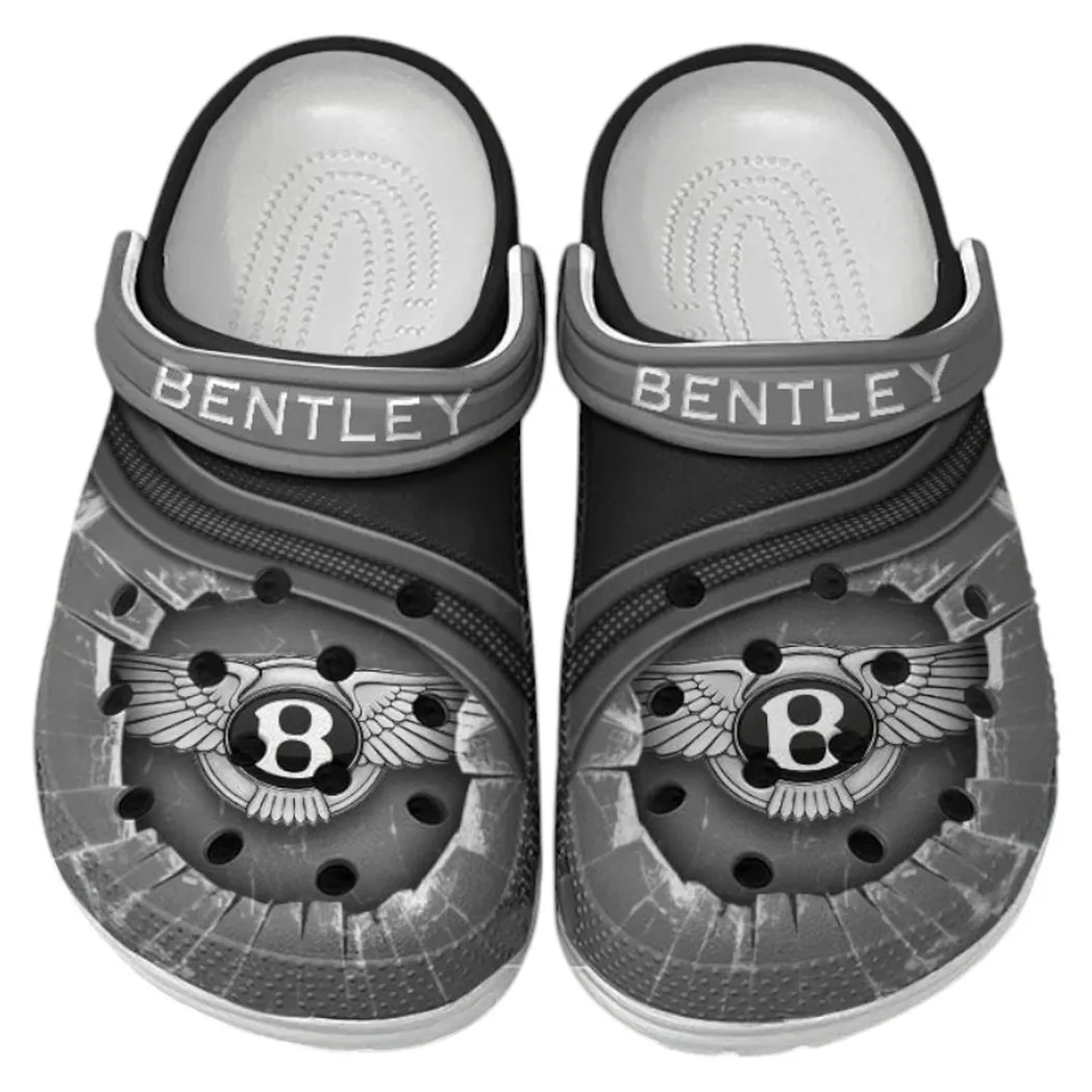 Bentley Crocs Clogs Men Women, Gift For Bentley Fan CAR188032025153 - Gray