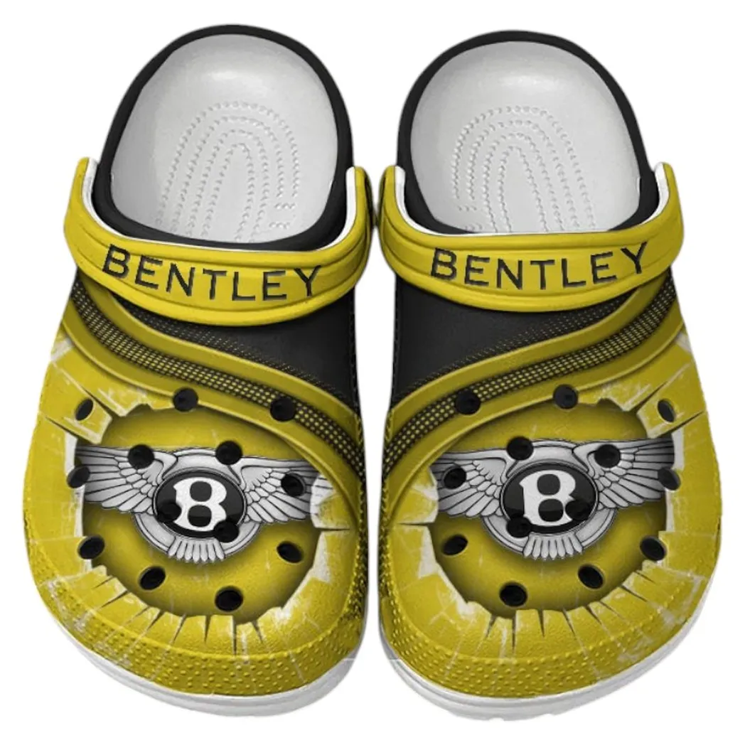 Bentley Crocs Clogs Men Women, Gift For Bentley Fan CAR188032025153 - Yellow