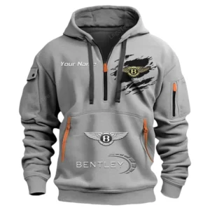 Bentley Half Zip Hoodie CAR113021425812, Best Gift for Him, Husband, Boyfriend - Gray