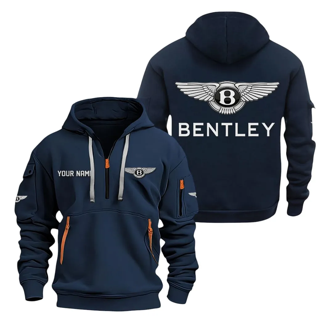 Bentley Half Zip Hoodie For Men, Gift For Bentley Lovers CAR20022125726 - Navy
