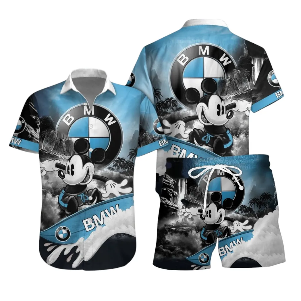 bmw car hawaiian shirt set gift for bmw car lovers gift for him husband boyfriend car53030625007