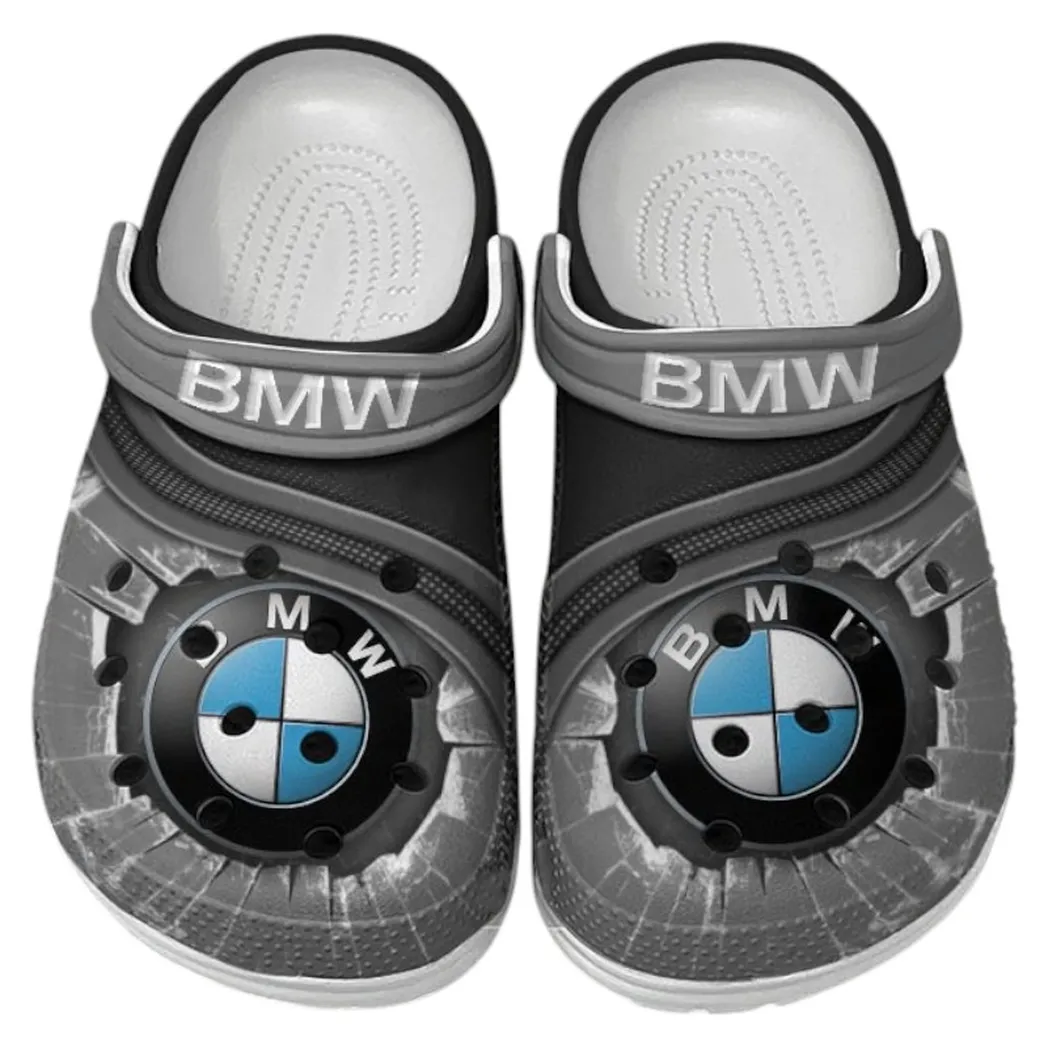 BMW Crocs Clogs Men Women, Gift For BMW Fan CAR188032025145 - Gray