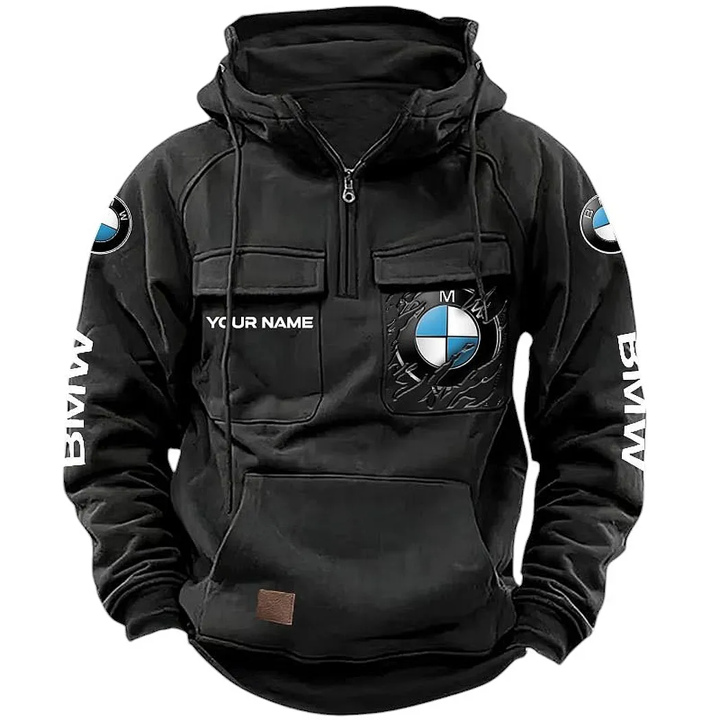 bmw hoodie tactical quarter zip gift for bmw lovers car164022425189 black u4jms