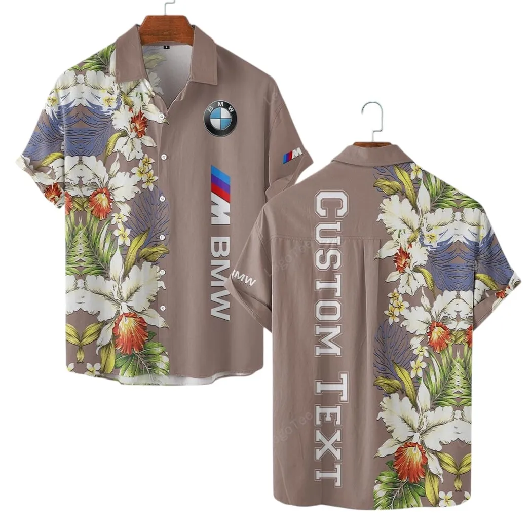 BMW M Hawaiian Shirt For Men, Gift For BMW M Lovers, Gift For Him, Husband, Boyfriend CAR1230304008 - Brown
