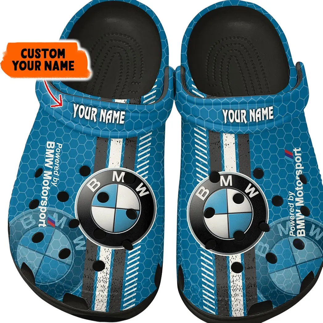 BMW Motorsport Crocs Shoes Gift For BMW Motorsport Lovers, Birthday Gift For Husband, Boyfriend CAR82022025565 - Black