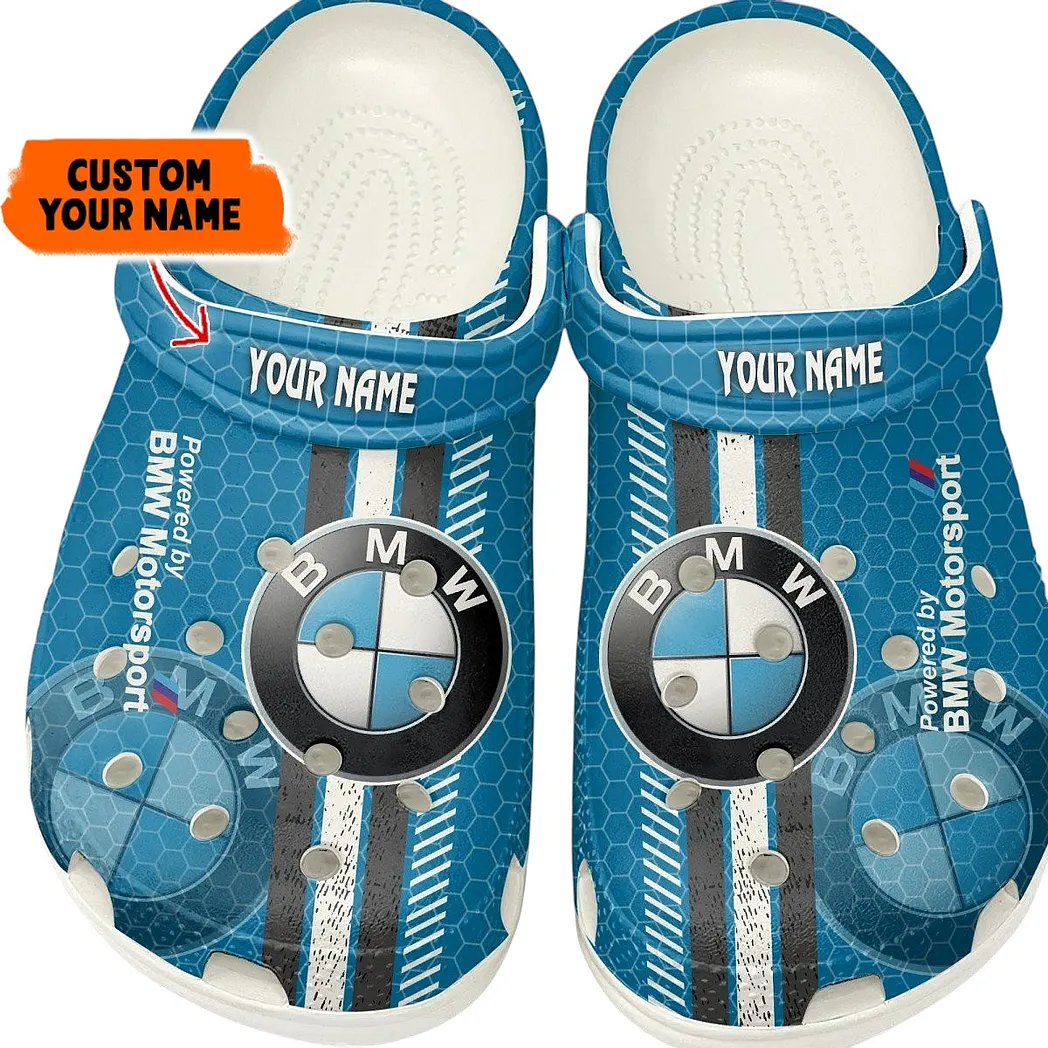 bmw motorsport crocs shoes gift for bmw motorsport lovers birthday gift for husband boyfriend car82022025565 white phifr