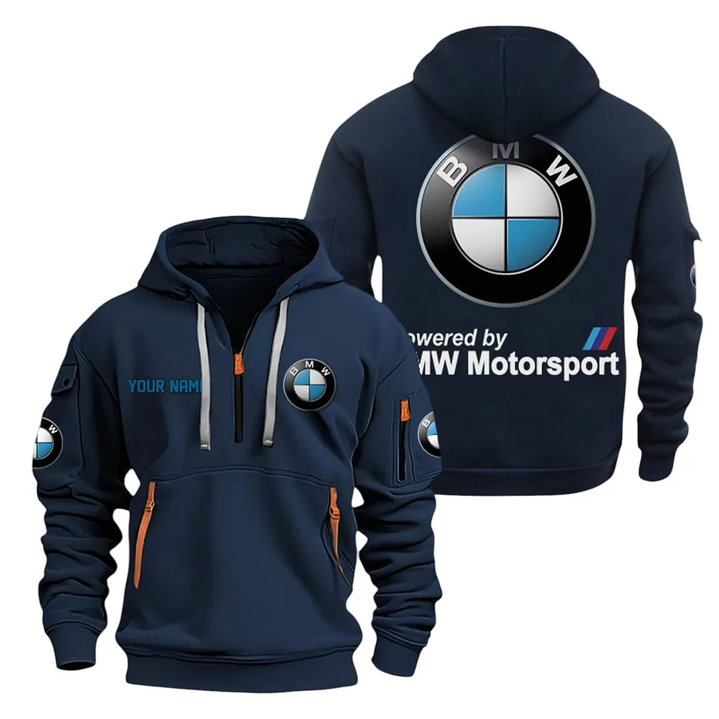 bmw motorsport half zip hoodie for men gift for bmw motorsport lovers car20022125719 navy uqg5j
