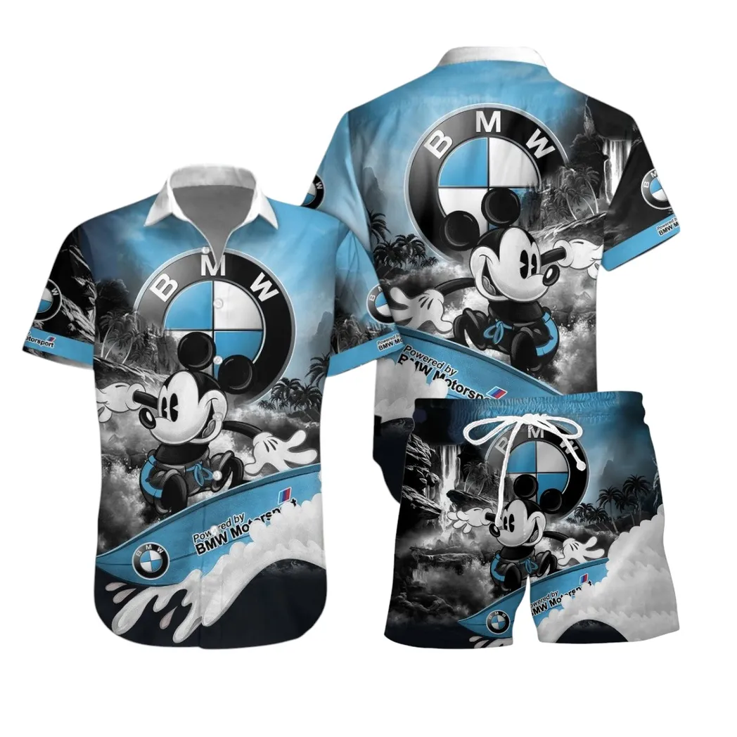 bmw motorsport hawaiian shirt set gift for bmw motorsport lovers gift for him husband boyfriend car53030625009 g2grh