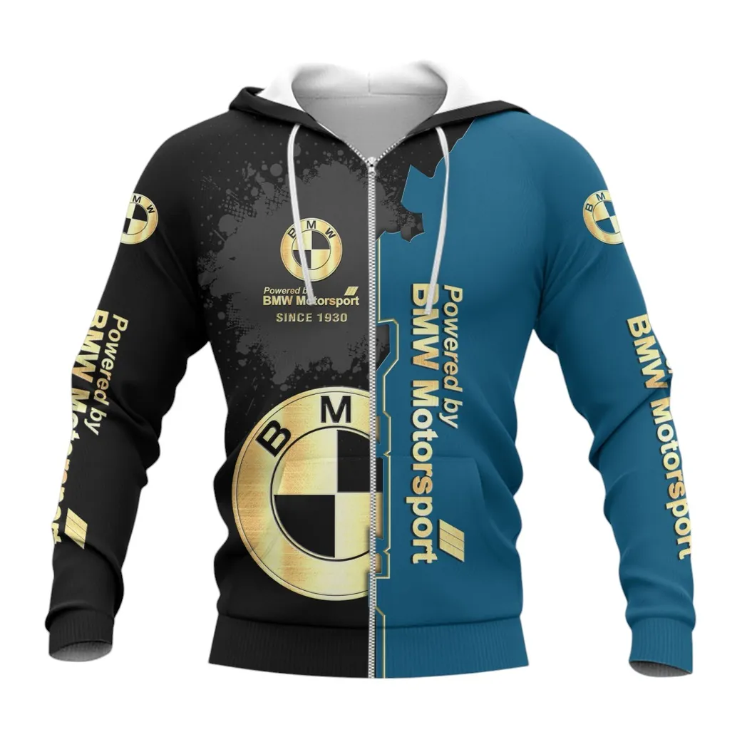 BMW Motorsport Zipper Hoodie, Gift For BMW Motorsport Lovers, Gift For Him, Husband, Boyfriend CAR44021725006-3