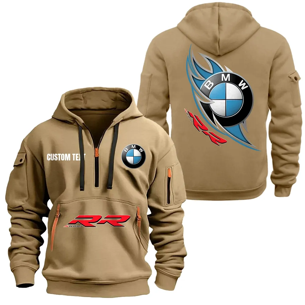 bmw s1000rr hoodie half zipper car1701112035 car all over print hoodie half zipper khaki