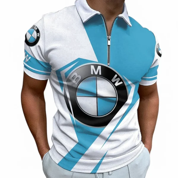 bmw zipper polo shirt for men gift for bmw fan car68022125888 aqs9n