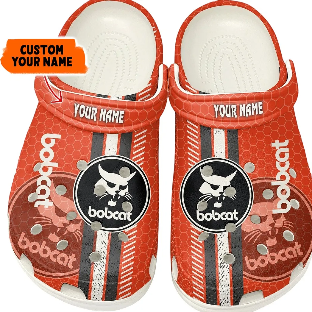 Bobcat Crocs Shoes Gift For Bobcat Lovers, Birthday Gift For Husband, Boyfriend CAR82022025566 - White