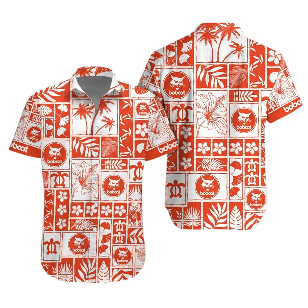 Bobcat Hawaiian Shirt For Men, Gift For Bobcat Lovers, Gift For Him, Husband, Boyfriend CAR35021425085-1