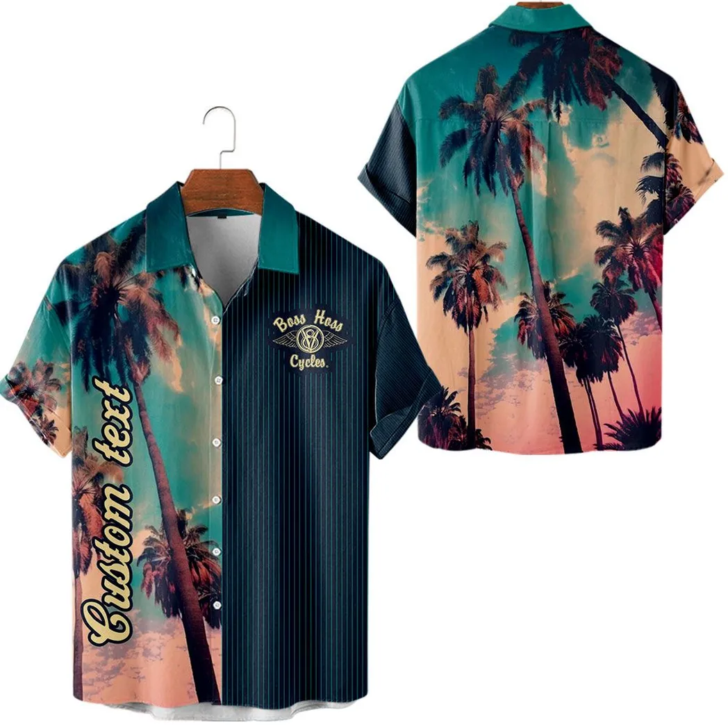 Boss Hoss Vintage Hawaiian Shirt Palm Custom, All Over Print Car Hawaiian Shirt CAR431041625383