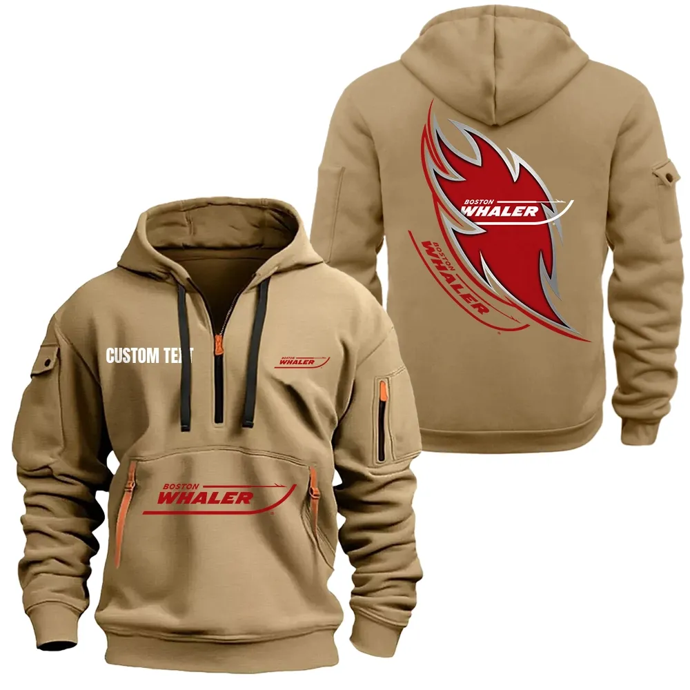 boston whaler hoodie half zipper car1701112038 car all over print hoodie half zipper khaki ghsdn
