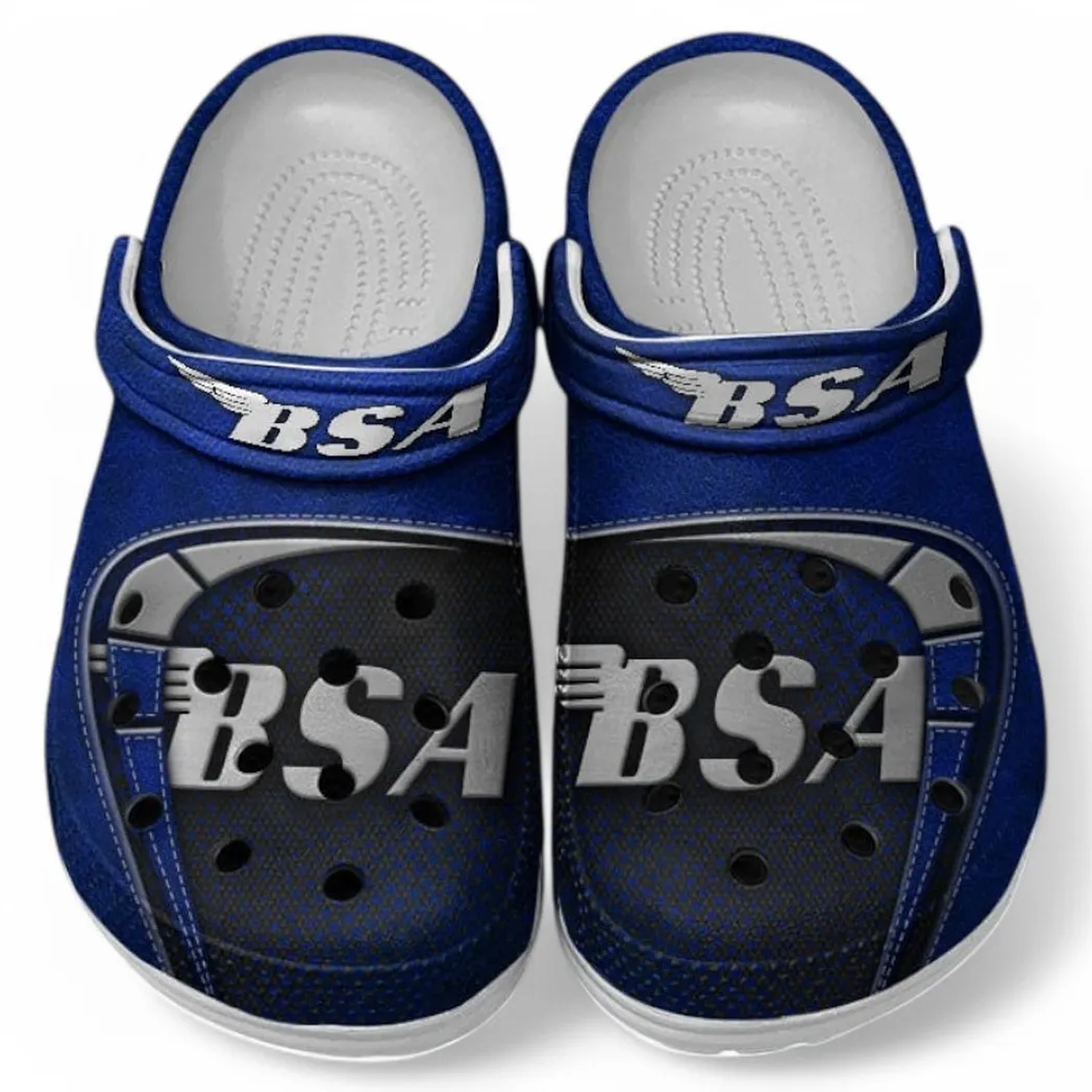BSA Crocs Shoes, Clogs Men Women, Gift For BSA Fan CAR183031725130 - Blue