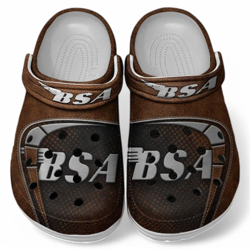 BSA Crocs Shoes, Clogs Men Women, Gift For BSA Fan CAR183031725130 - Brown