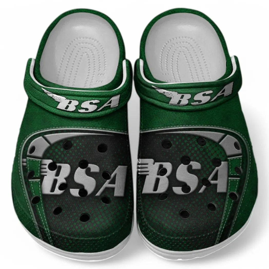 BSA Crocs Shoes, Clogs Men Women, Gift For BSA Fan CAR183031725130 - Green