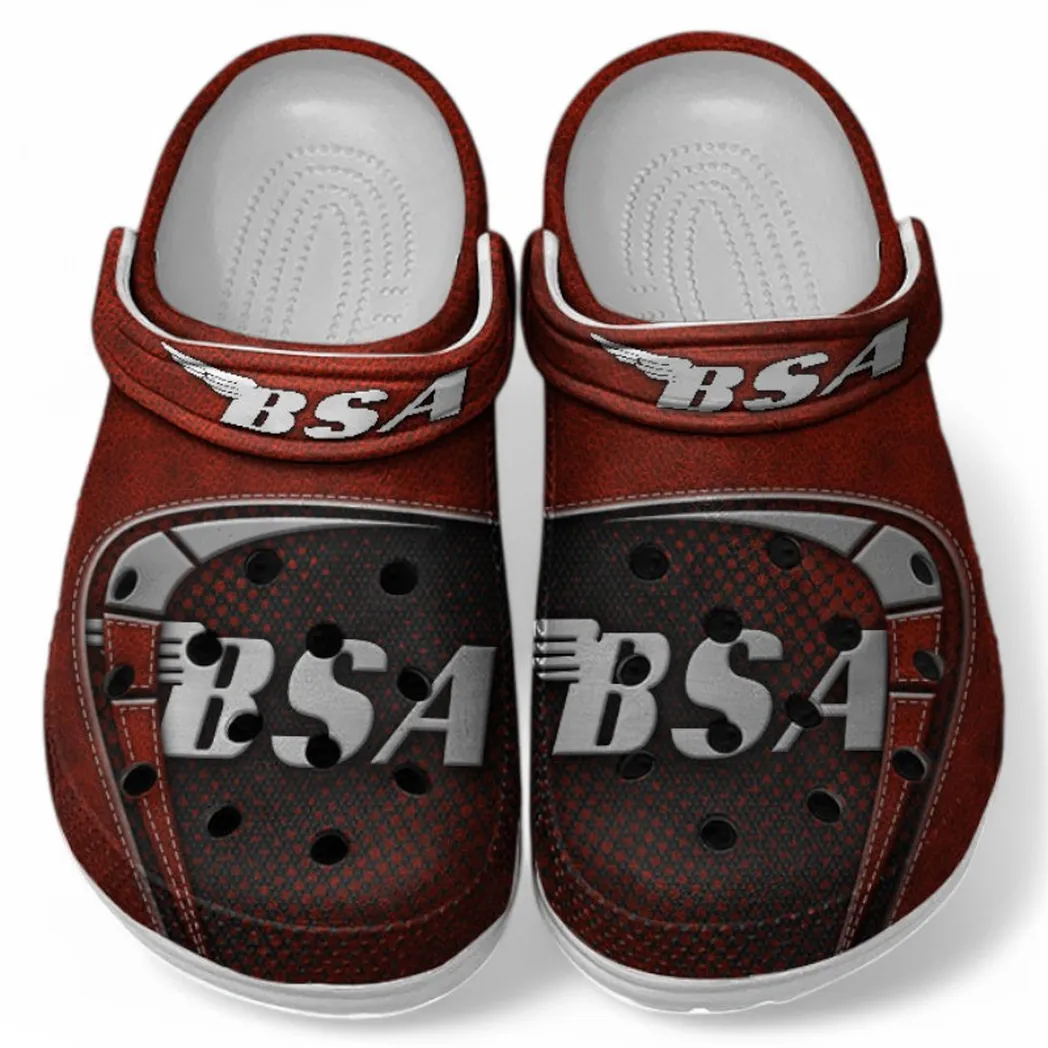 BSA Crocs Shoes, Clogs Men Women, Gift For BSA Fan CAR183031725130 - Red