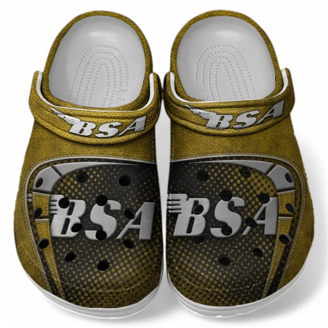 BSA Crocs Shoes, Clogs Men Women, Gift For BSA Fan CAR183031725130 - Yellow
