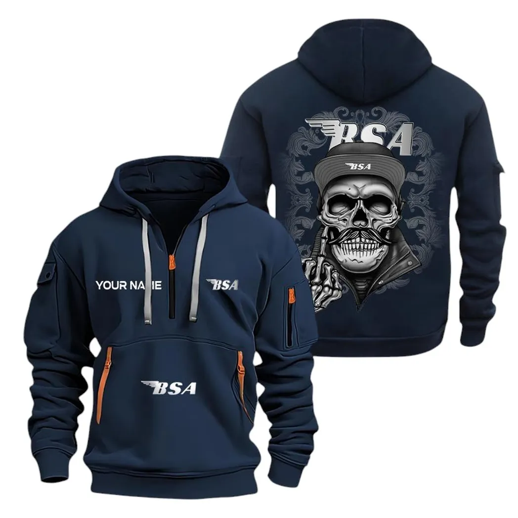 bsa half zip hoodie for men gift for bsa fan car166022625205 navy bsorz