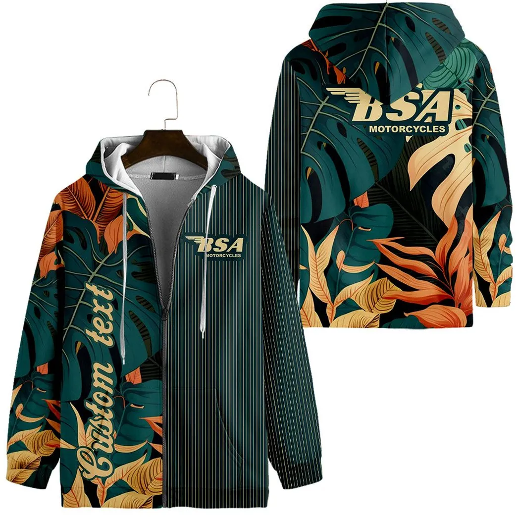 Bsa Vintage Zip Hoodie Custom All Over Print CAR434041725235