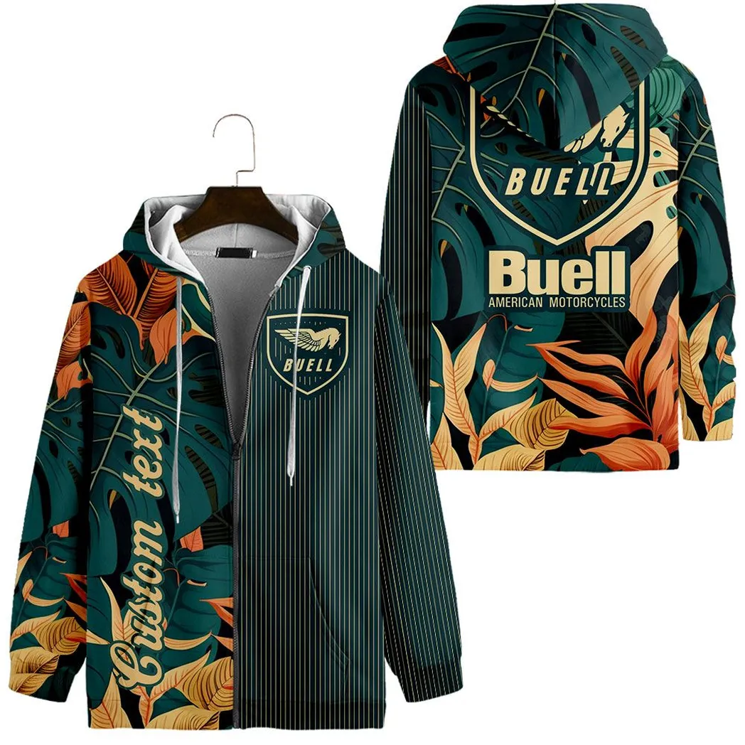 buell motorcycle vintage zip hoodie custom all over print car434041725236