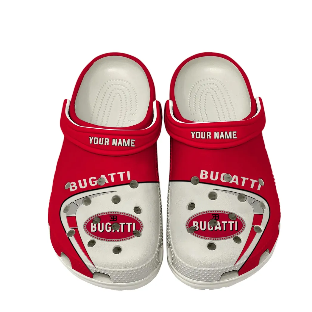 Bugatti Crocs, Gift For Bugatti Lover, Gift For Him, Husband, Boyfriend CAR16802262507 - White