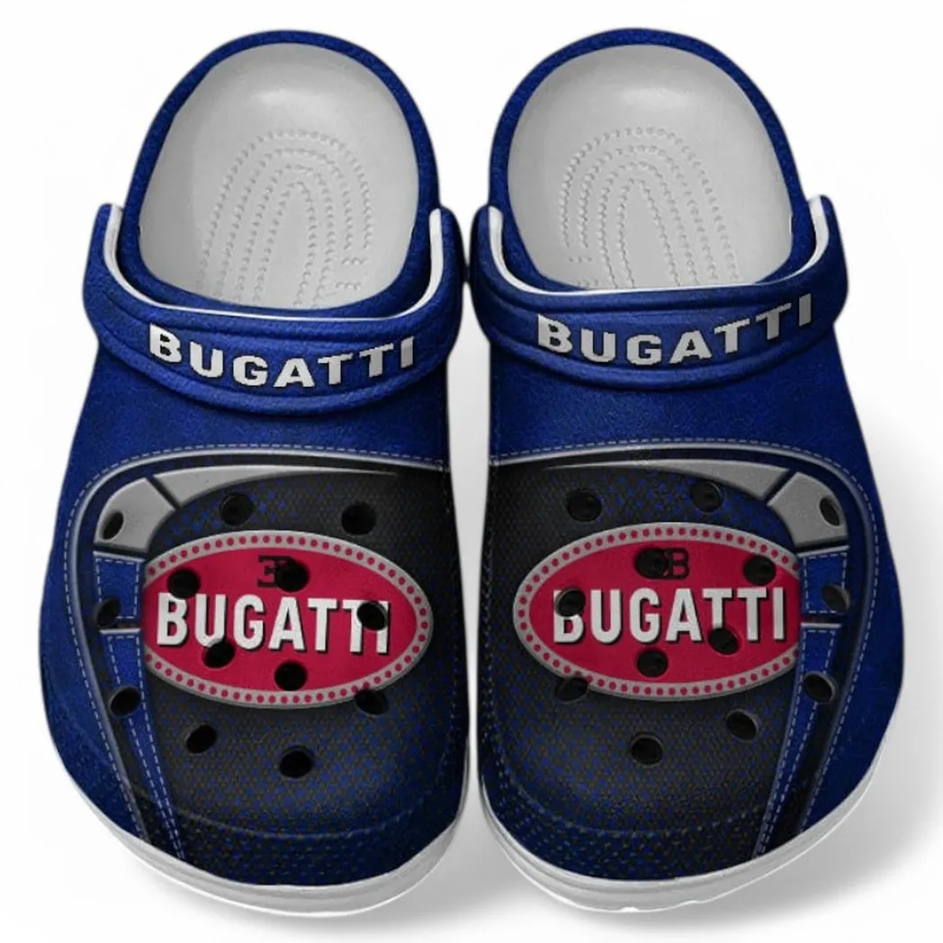 Bugatti Crocs Sandals For Men Women, Gift For Bugatti Fan CAR177031425566 - Blue