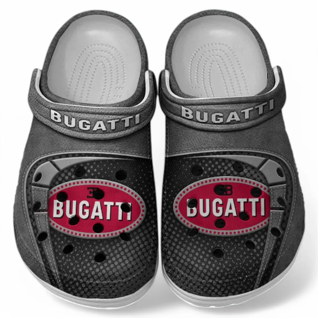 Bugatti Crocs Sandals For Men Women, Gift For Bugatti Fan CAR177031425566 - Gray