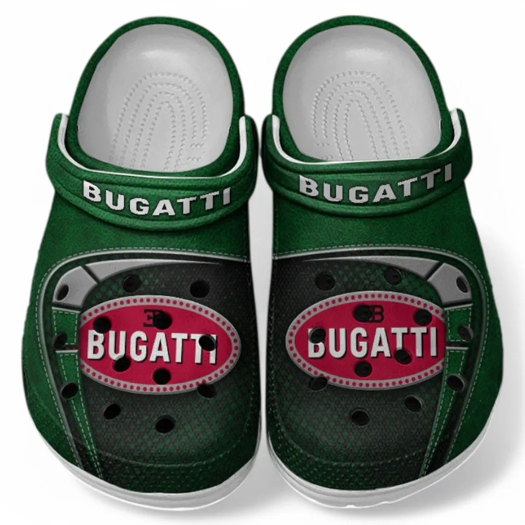 Bugatti Crocs Sandals For Men Women, Gift For Bugatti Fan CAR177031425566 - Green