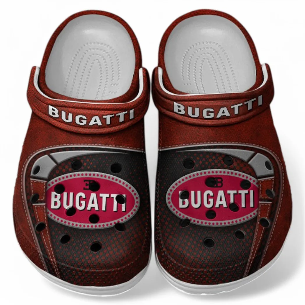 Bugatti Crocs Sandals For Men Women, Gift For Bugatti Fan CAR177031425566 - Red