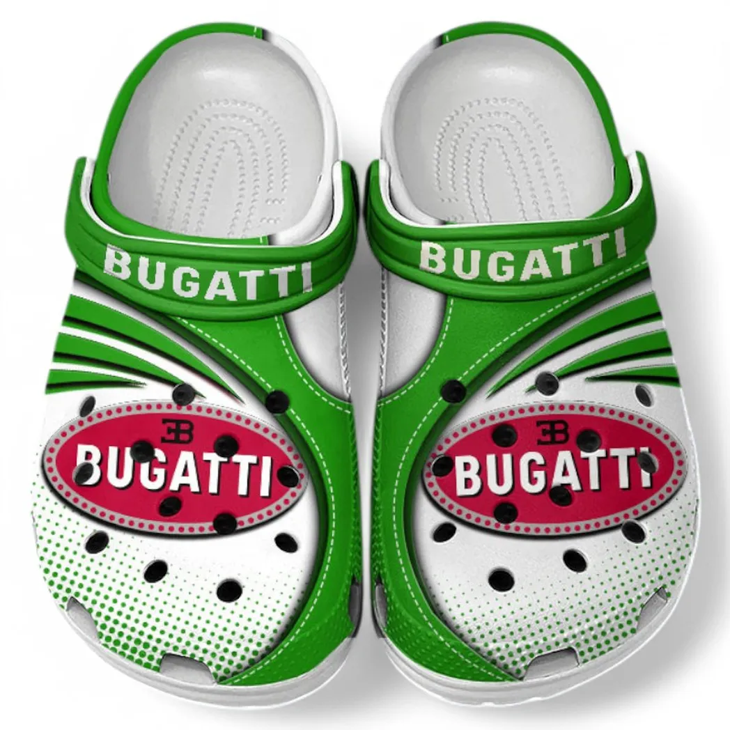 Bugatti Crocs Sandals For Men Women, Gift For Bugatti Fan CAR181031525741 - Green
