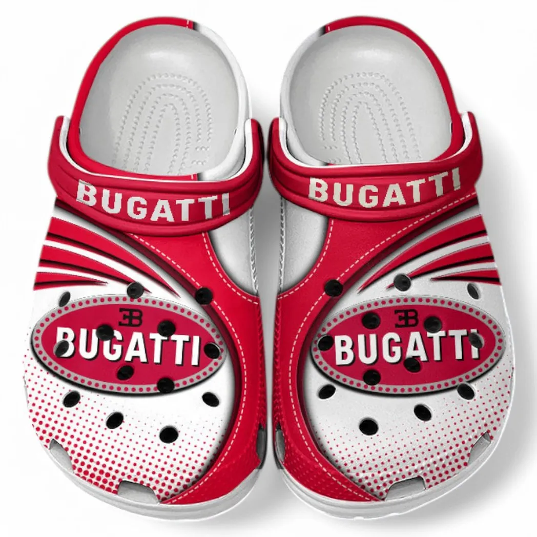 Bugatti Crocs Sandals For Men Women, Gift For Bugatti Fan CAR181031525741 - Red