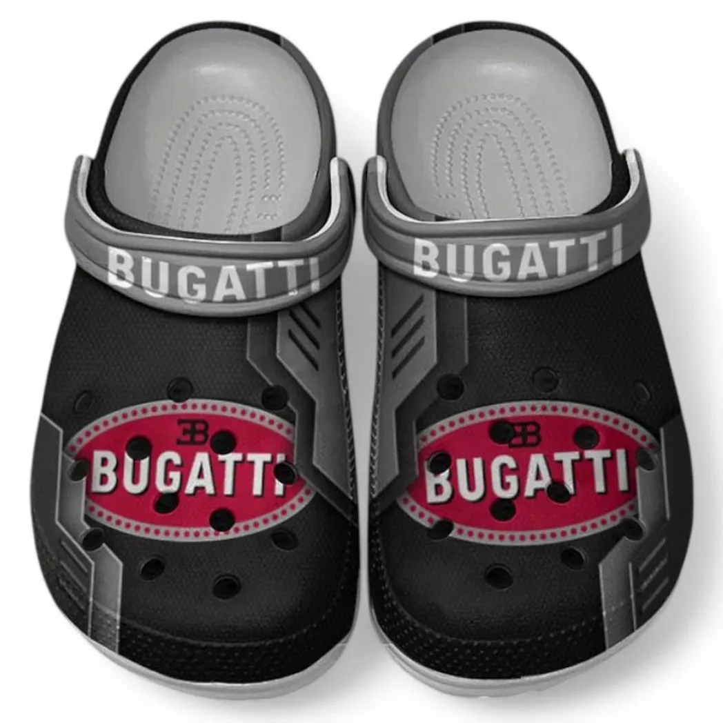 Bugatti Crocs Shoes, Clogs Men Women, Gift For Bugatti Fan CAR185031525284 - Gray